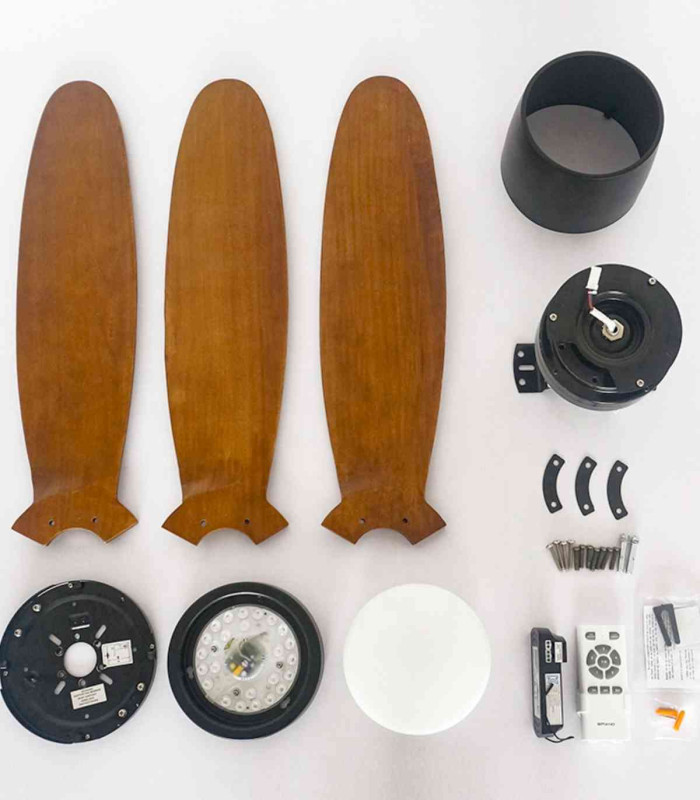 Quạt trần SINO LED 52 Black Wood