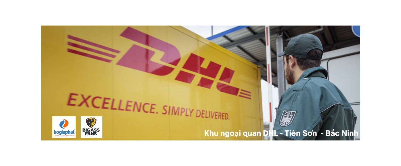 Quạt trần công nghiệp Powerfoil 8 lắp đặt tại kho ngoại quan DHL Tiên Sơn, Bắc Ninh