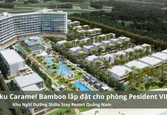 Quạt trần Haiku Caramel Bamboo tại Khu nghỉ dưỡng Shilla Stay Resort Quảng Nam